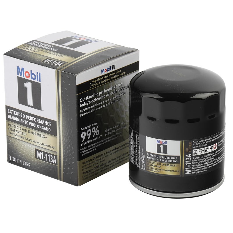 MobilOil Filter Extended Performance Canister ScrewOn 308 in Tall 131616 in Thread Steel Black GM Each